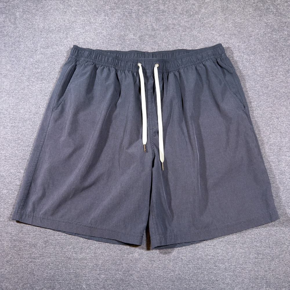 Fair Harbor The Anchor Shorts Mens XXL Gray Lined Swim Trunks Board Shorts Beach